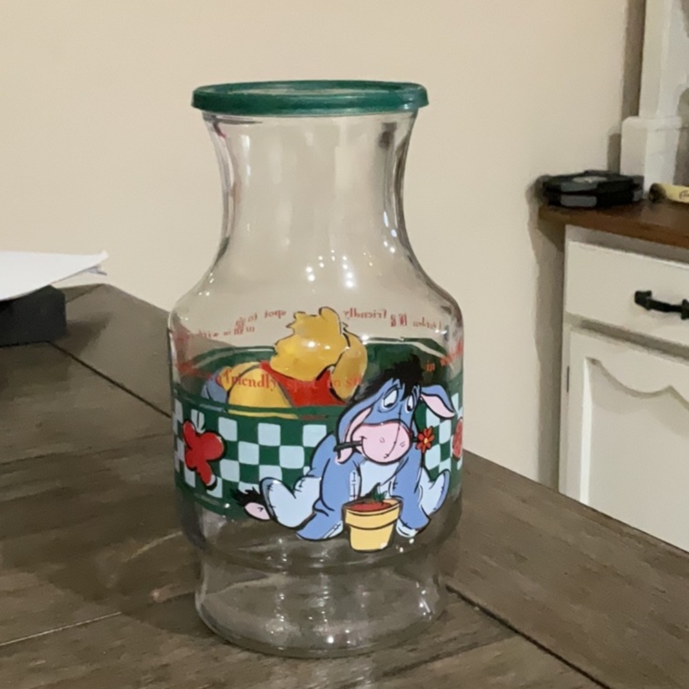 Vintage anchor hocking Winnie the Pooh carafe
